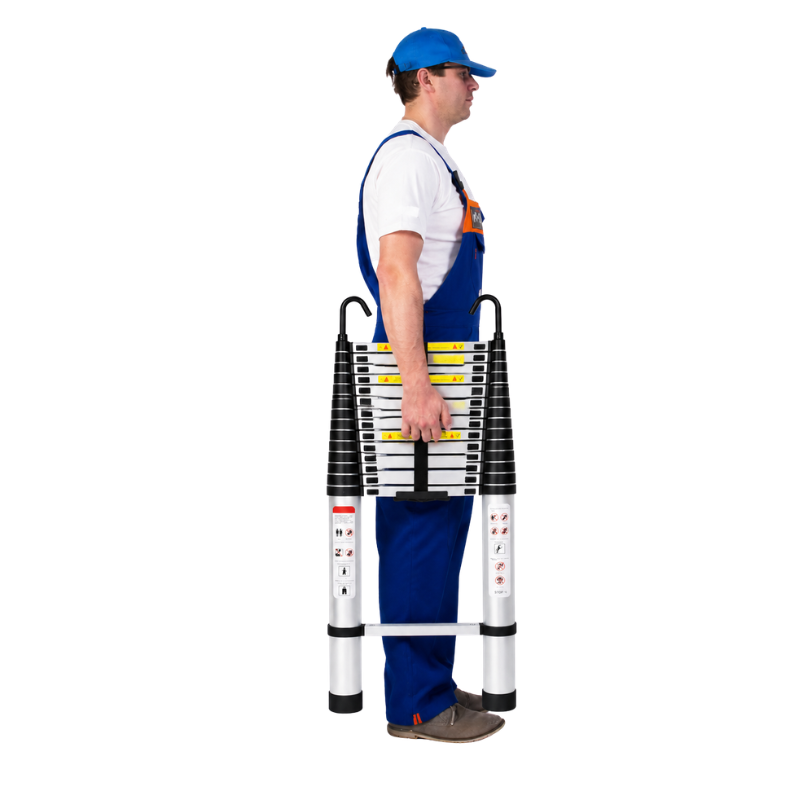 MaxiSky, Echelle Telescopique 6,2 m, extensible, compact avec crochet, pour professionnel, MaxiEchelle