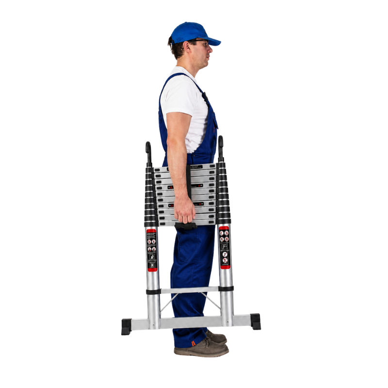 Maxicompact Echelle Telescopique 4,4 m Aluminium compact, pour professionnel, Maxi Echelle