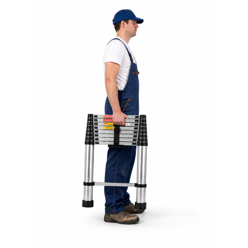 MaxiSecure Échelle Télescopique 3,2 m, compact, pour professionnel Maxi Echelle