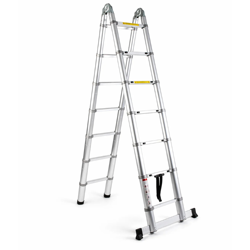 MaxiLine Pro, échelle télescopique, extensible, multifonction 4 en 1 5,6 m, pour professionnel, MaxiEchelle