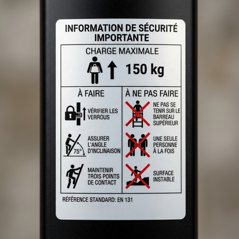 Norme EN 131 : ce que doit respecter une échelle télescopique Image