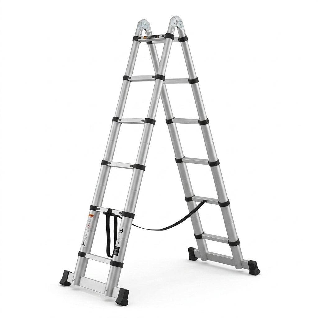 MaxiPro Multifonction Echelle Telescopique 4-en-1, 3,8m, extensible, comptact, pour professionnel,