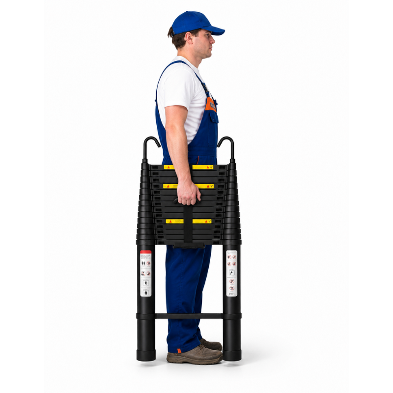 MaxiBlack, Echelle Telescopique 5 m extensible, pour professionnel, MaxiEchelle