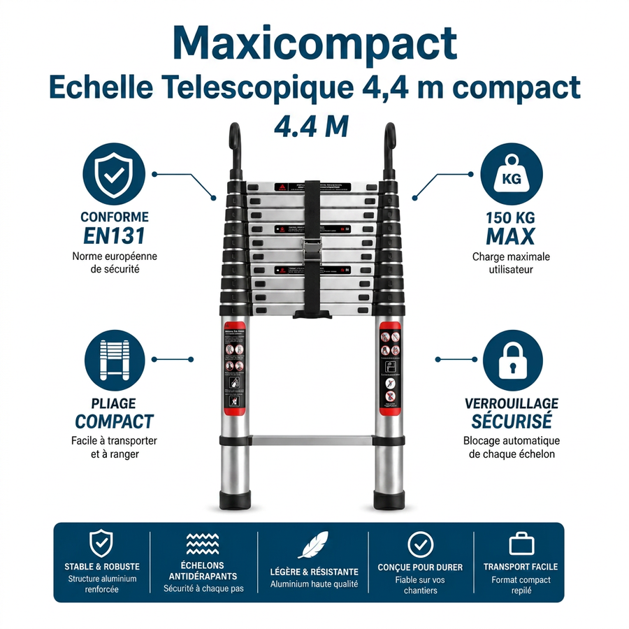 Maxicompact Echelle Telescopique 4,4 m compact